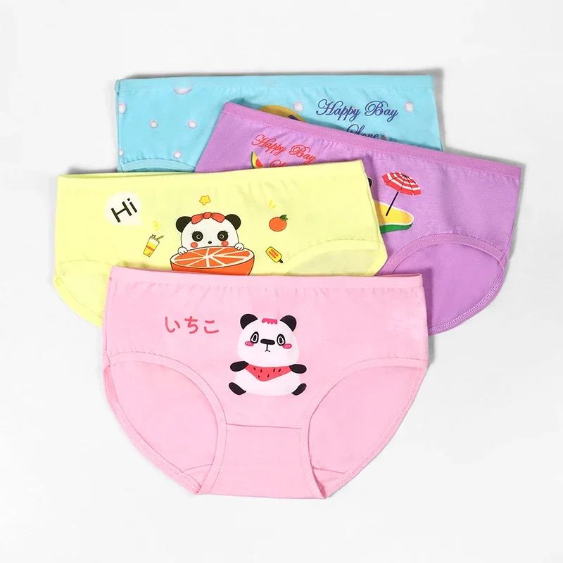 5PCSGirls' triangular cotton underpants that won't pinch the bottom, thin summer pants for children, big kids, small girls, baby