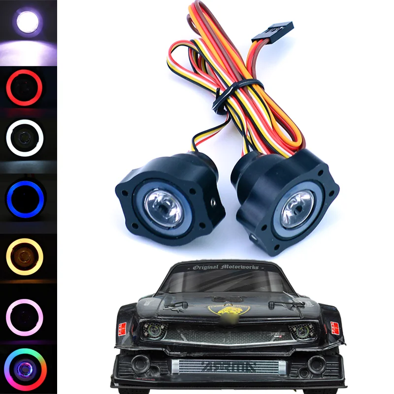 

Для 1/7 ARRMA FELONY 6S BLX Street Bash All-Road Muscle Car INFRACTION V2 Автомобильные светодиодные моделирующие фары Angel Eye Lamp Rc Car