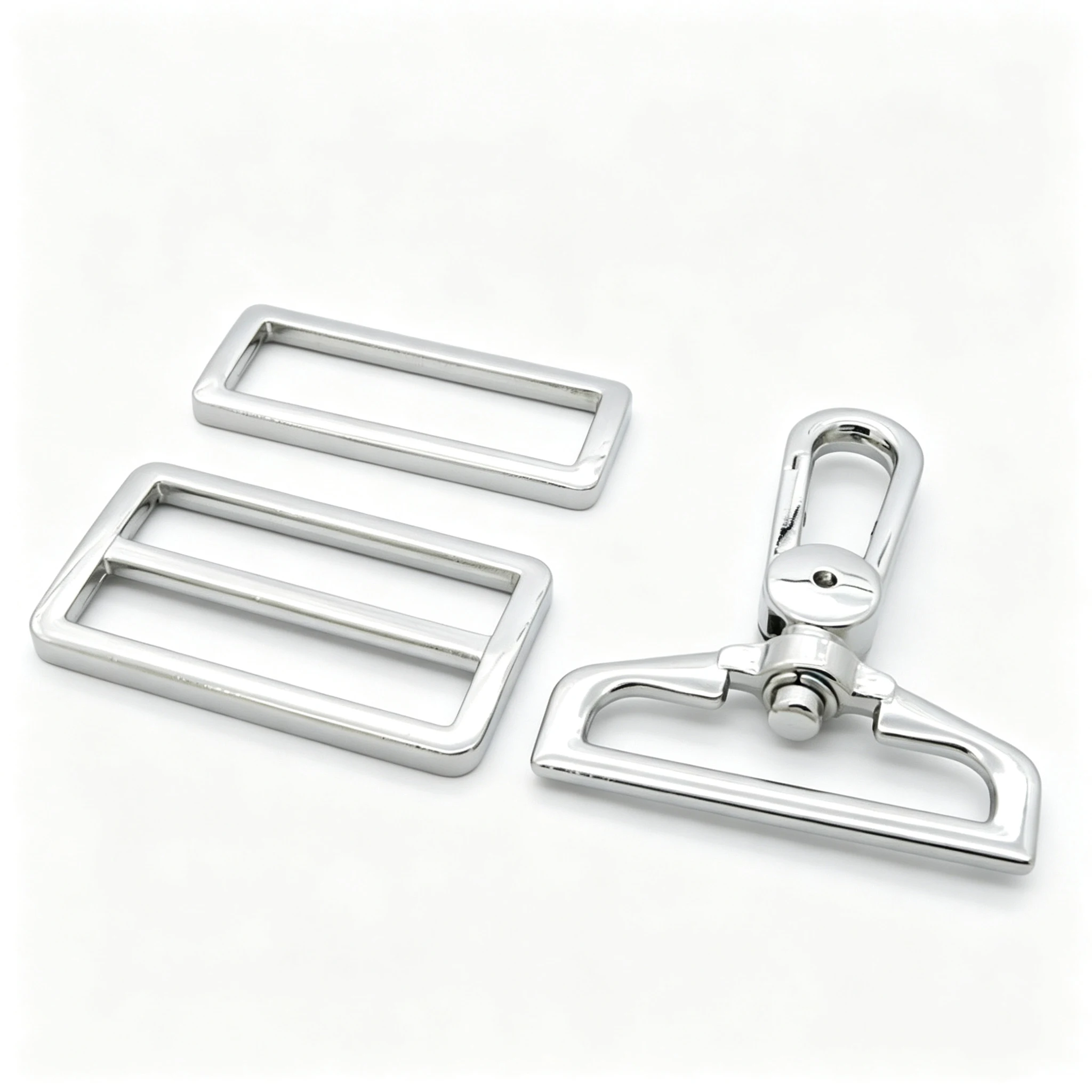 Cloxy 1 Set 25-38mm Metall-Gürtelschnallen-Set D-Ring Rechteckige Schiebeschnalle Drehbarer Hakenverschluss Taschenriemen-Zubehör – Detail 10