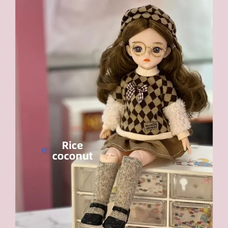 11 Inches 20 Joint New Internet Celebrity 6 Minutes  Doll Girl Princess Baby Clothes Toy  Bjd Doll Full Set Ball Jointed Doll