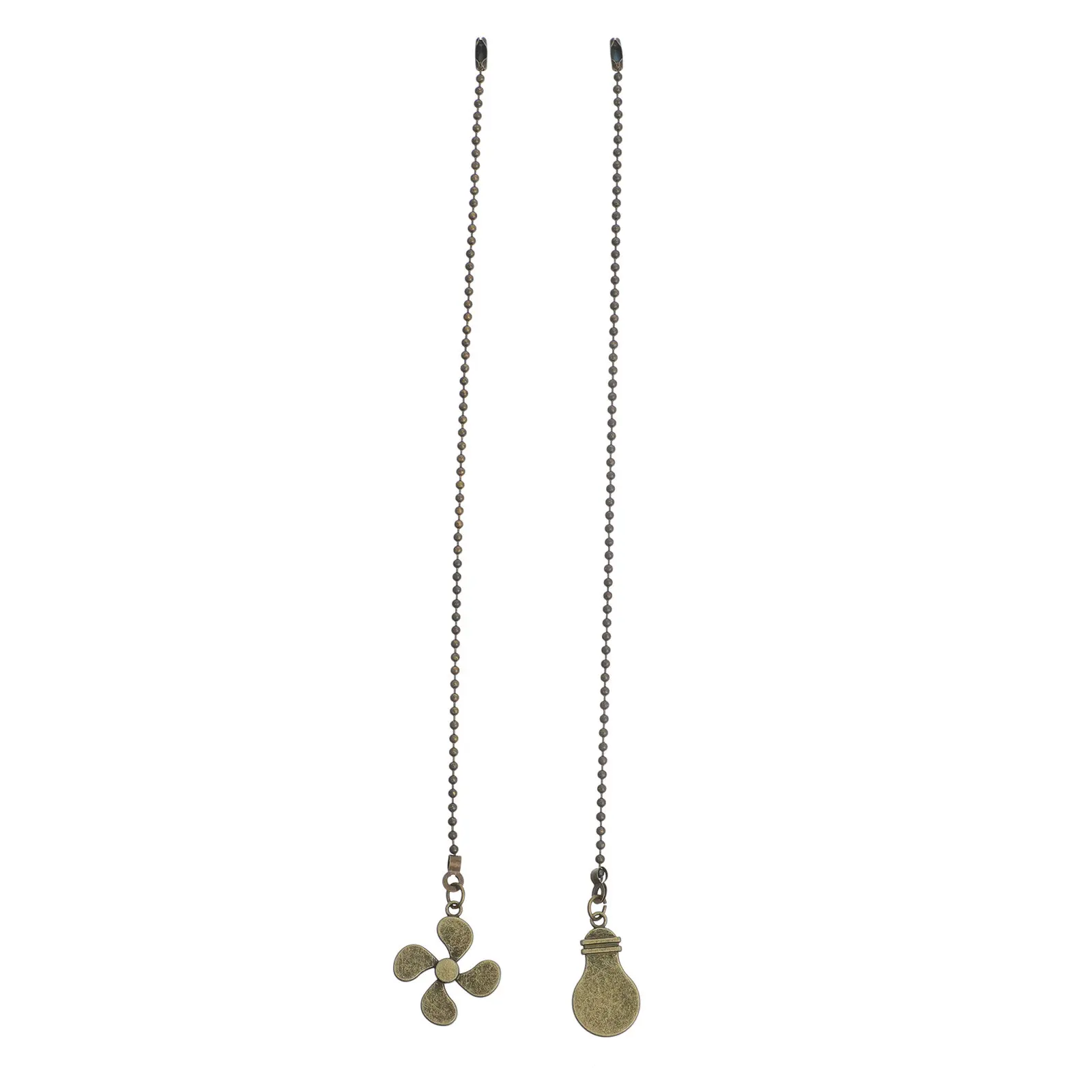 2Pcs Ceiling Fan Chain Extension Pull Pendant with Ball Beads for Fan Light Chandelier High Ceiling Lamp Non-Deformable Alloy