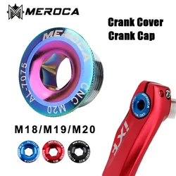 MEROCA  Bicycle Crank Cover M15 M18 M20 CNC Aluminum Alloy Road Mountain Bike Crankset Plug Screw MTB Crank Cap Bicycle Part