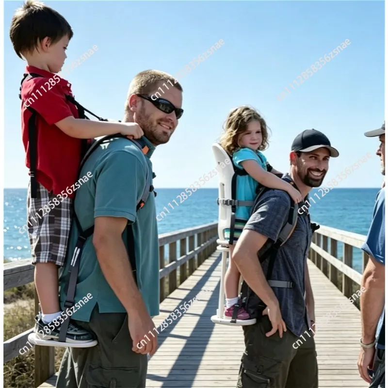 Ergonomic Baby Carrier with Standing Assist Footrest Outdoor Hiking Backpack Front Facing Carrier Infant Toddler Parent Hands