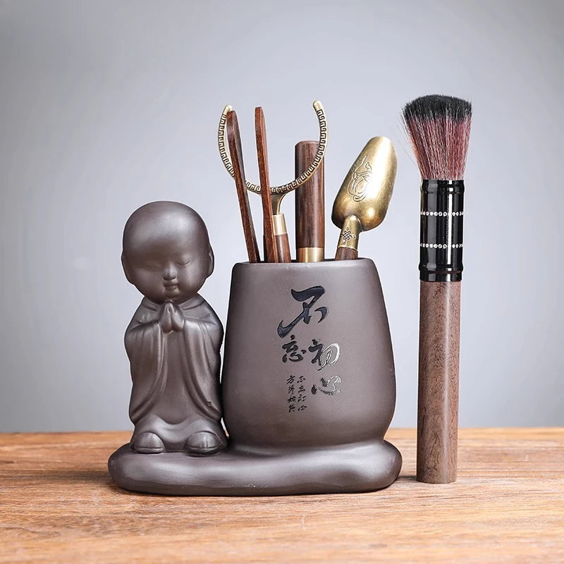 

Чайная церемония, набор из шести джентльменов, кунг-фу, чайные аксессуары, полный чайный инструмент, зажим для ножа, принадлежности для кистей