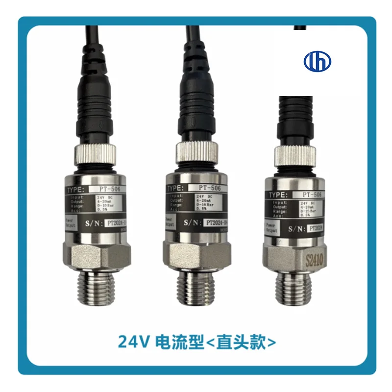 10/16/25 Bar Water Pump Pressure Sensor 4-20 MA G1/4 24 VDC 2-Meter Elbow/Straight Head Optional PT-506