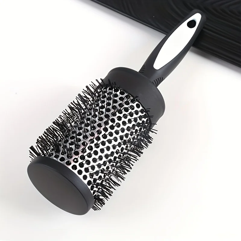 Round Hair Brush for Styling and Drying - ABS Handle Plastic Bristle Normal Hair Finishing Comb - Nylon Round Curling Roller Bru