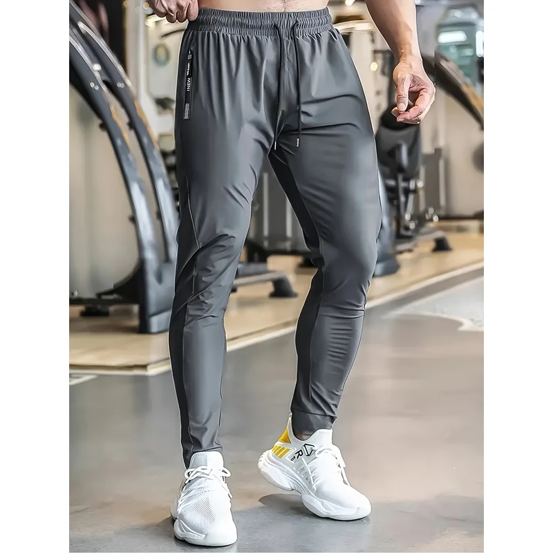 Ice Silk Pants Men's Summer Training Pants Men's Gym Sports Pants Golf Clothes Breathable Quick Drying Refreshing Jogging Pants