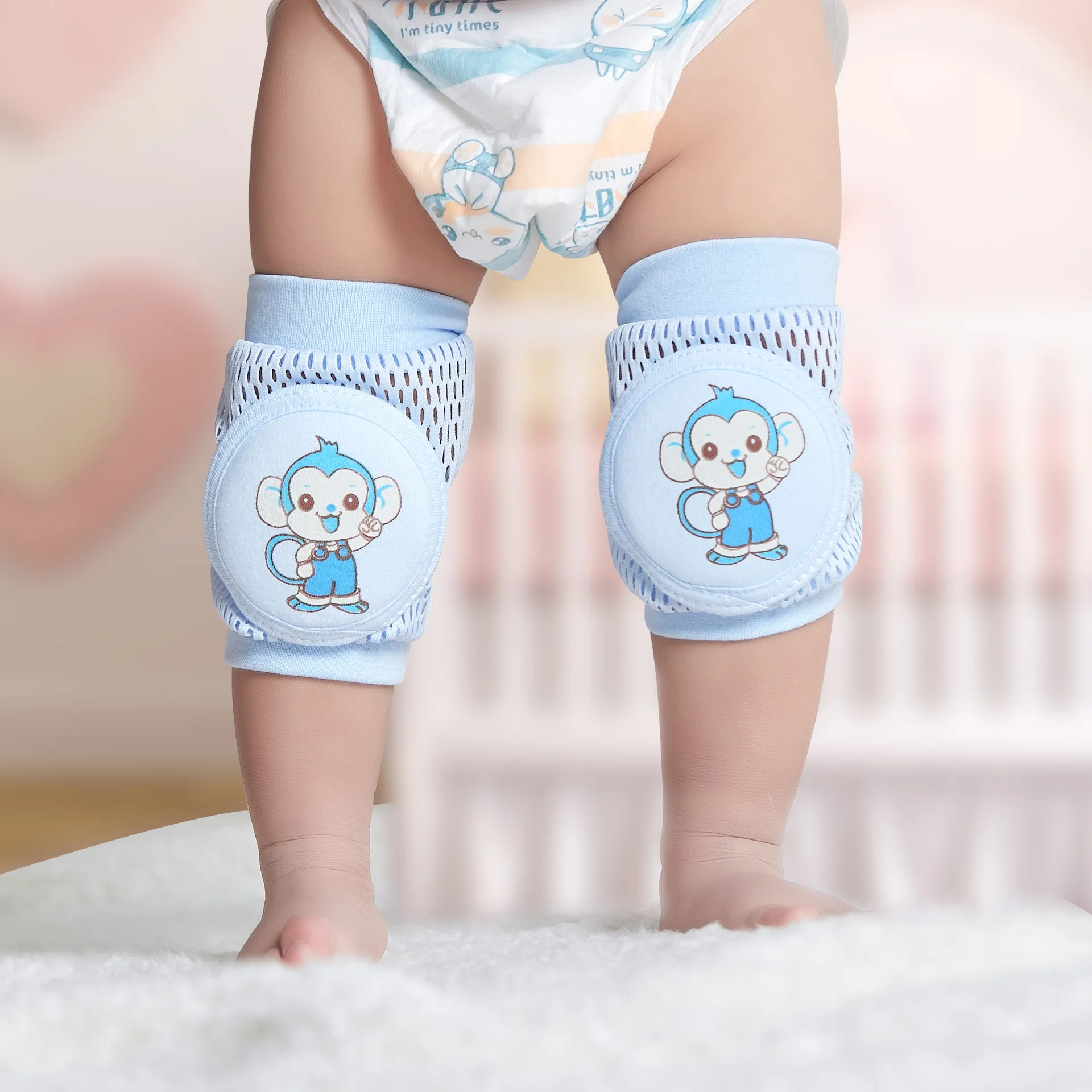 

Children's breathable mesh knee pads baby knee pads infant knee baby crawling walking exercise elbow pads