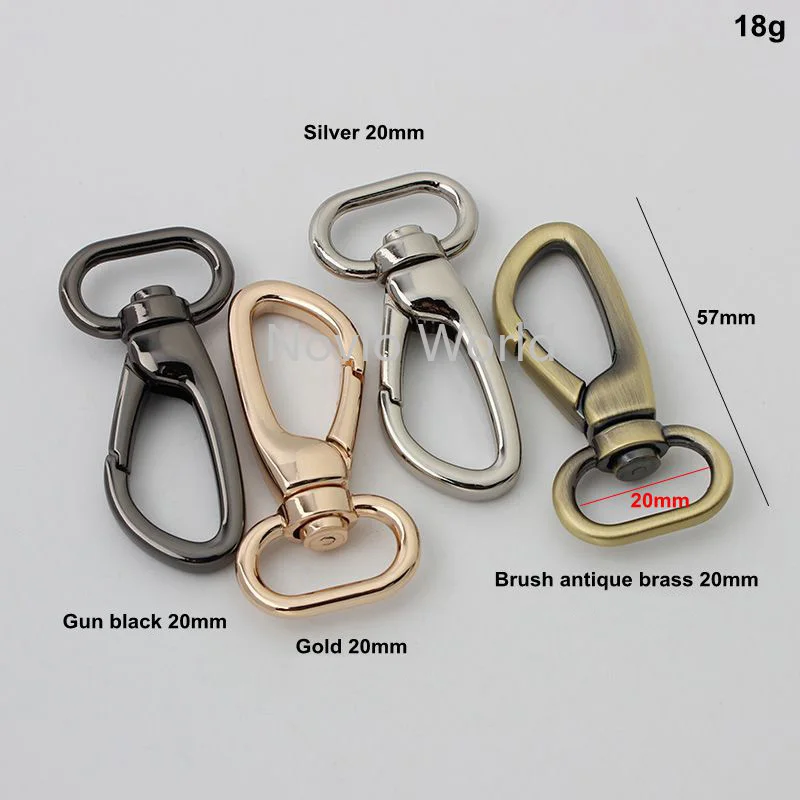 10-50pcs 5 colors 20mm 26mm 32mm 38mm durable trigger snap hook clasp clip,swivel dog leash hook purse adjusted