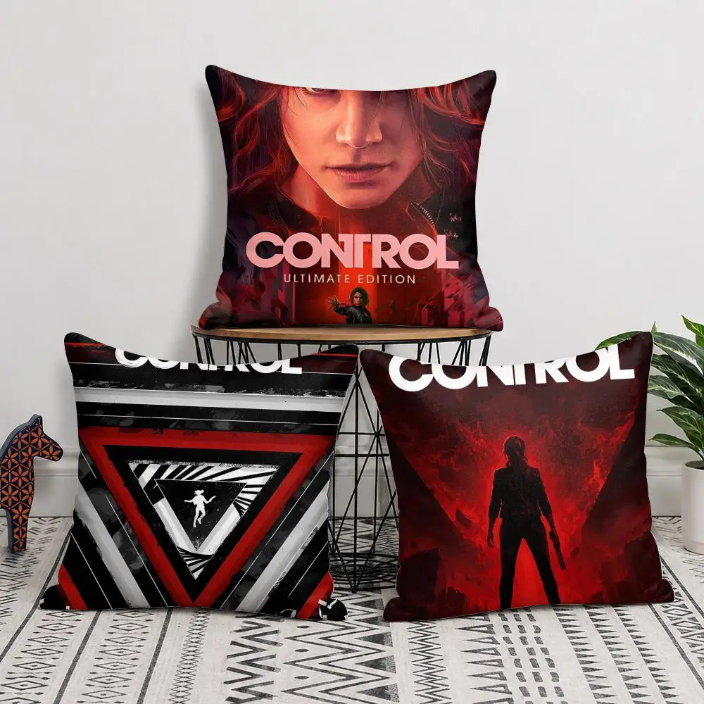 C-Control game Cushion Cover Short Plush Soft Double-Sided Printing Pillow Case Cozy Sofa Bedroom Home Decor Gift