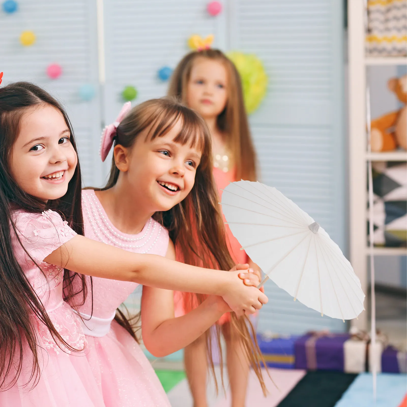 2Pcs 40Cm Blank Mini Oiled Paper Umbrella Kids Painting Craft Art Class Party Decor Wedding Guest Portable Chinese Japanese