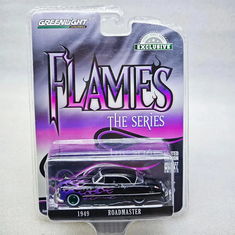 

Greenlight 1:64 Flame Roadmaster Hardtop Black with Flames Green Machine Series Alloy Die Casting Model Collect Ornaments