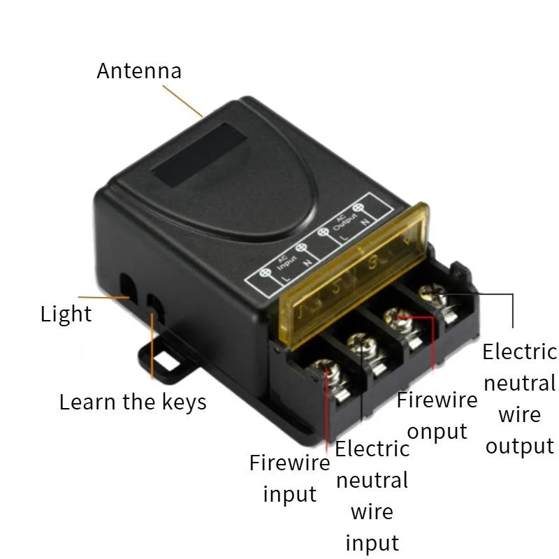 High-Power Wireless Remote Control Receiver Switch 433.92MHz AC 85-250V 110V 220V 30A Water Pump Garage Door Transmitter