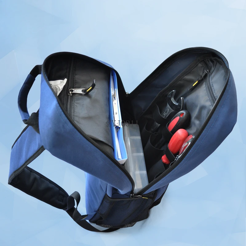 Набор через плечо для ремонта лифта, утолщенные инструменты, многофункциональный холщовый рюкзак, комплект для электрика