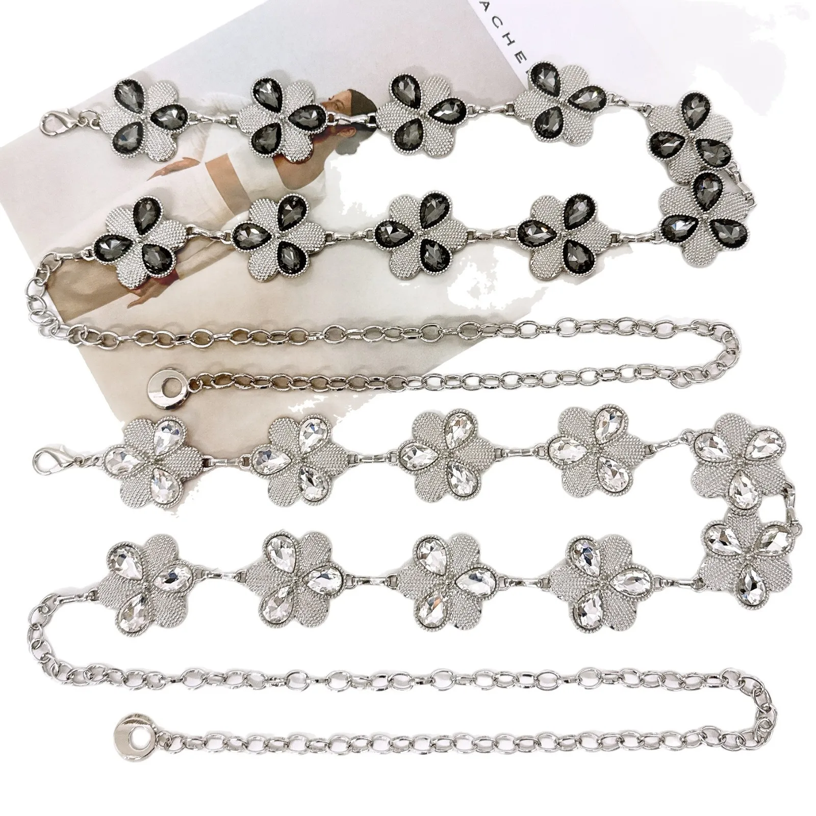 Cintura in metallo vintage elegante alla moda per donna Nuova cintura per gonna punk con motivo intagliato con catena in vita stile primavera estate