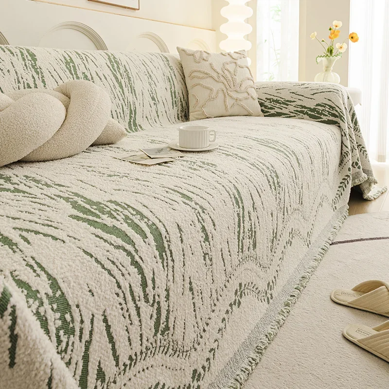 New Printed One-piece Soft Sofa Towel Four Season Universal Washable Sofa Cover Home Office Anti Cat Scratching Couch Mat