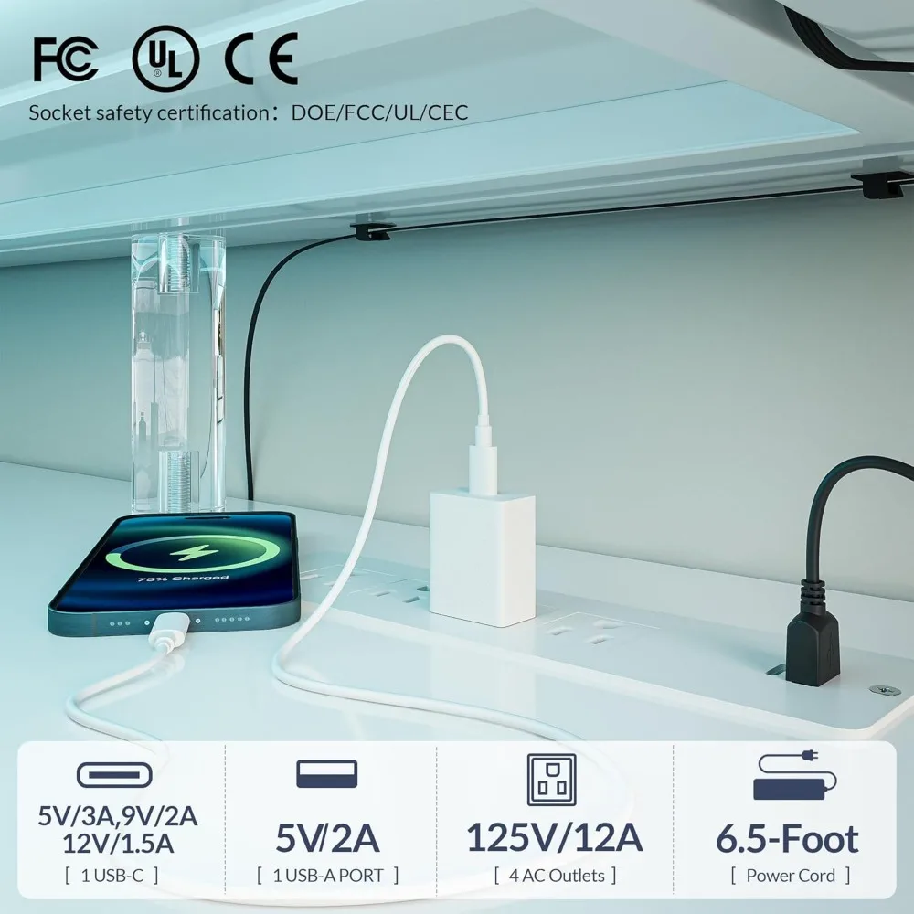 BELLEZE 79 Soporte para TV para televisores de hasta 85, centro de entretenimiento con luz LED y 42 calentadores de chimenea eléctrica, gabinete de almacenamiento con USB