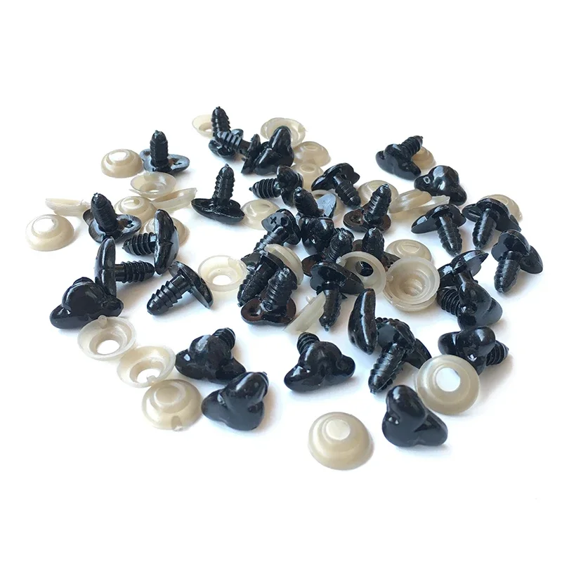 100pcs Craft DIY Fox Nose(with washers) Plastic safety nose Doll Nose For Doll Stuffed Toys Snap Animal Scrapbooking