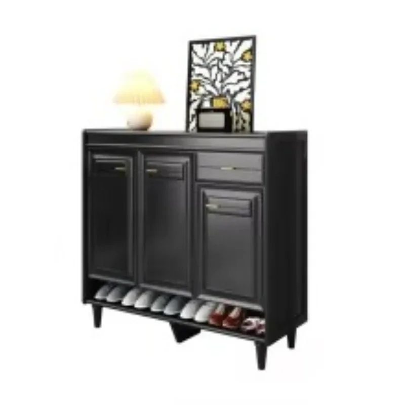 

French vintage style shoe cabinet set, small apartment entrance cabinet