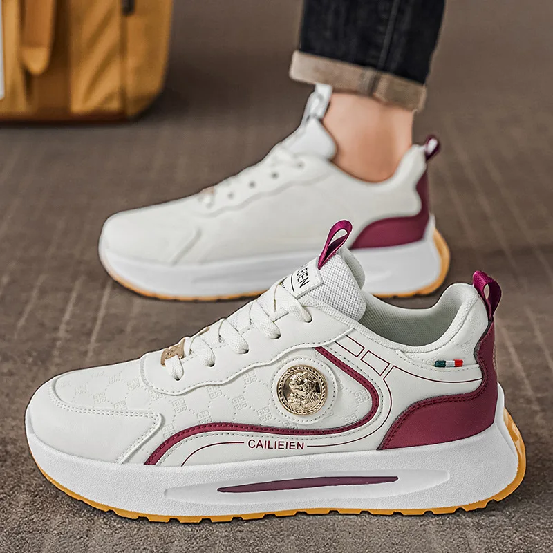 Men Sneakers 2026 Spring New Comfortable Breathable Casual Running Shoes Men Trend Versatile Thick Sole Height increase Sneakers