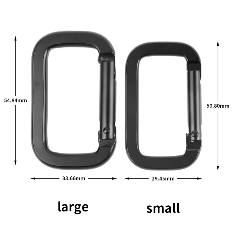 5/10pcs Square-Ring Carabiner Buckles Spring Carabiner Snap Hooks Clip Keychain Square Backpack Pendant Mini Buckle Outdoor Tool