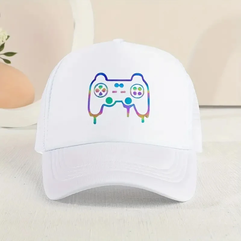 1pc Children\'s Sunshade Casual Baseball Cap With Gamepad Pattern For Outdoor Playing Funny Pringting Hat