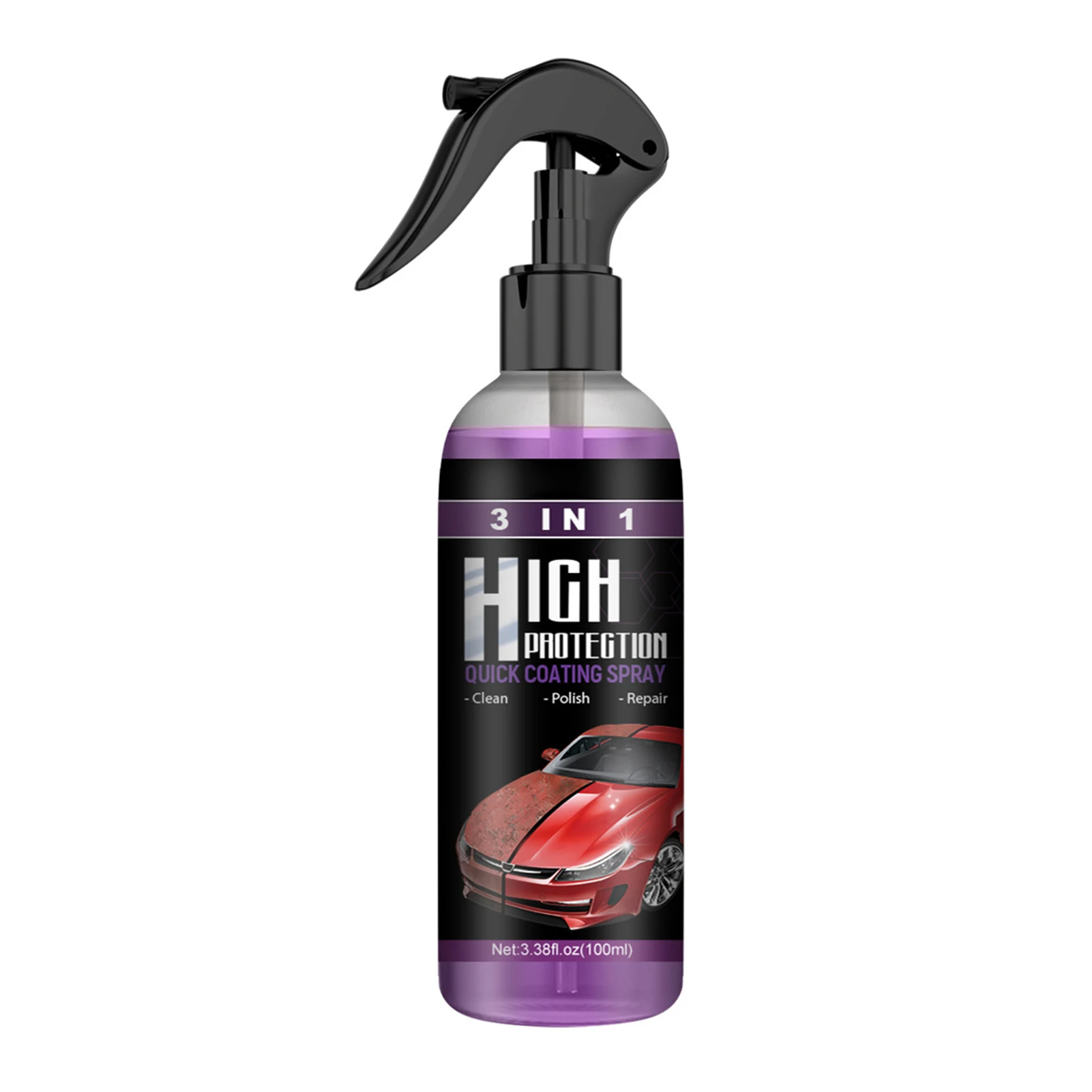 Ceramic Quick Coating Spray for Cars Restore Bright Color Wax Agent Spray Effective on External Solid Surfaces