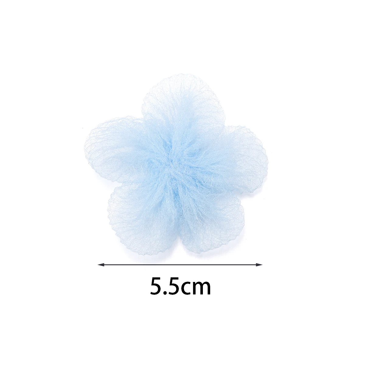 10pcs Organza Fabric Artificial Flower Multicolor Lace Five Petal Flowers Appliques For DIY Crafts Clothes Sewing Wedding Decor view 3