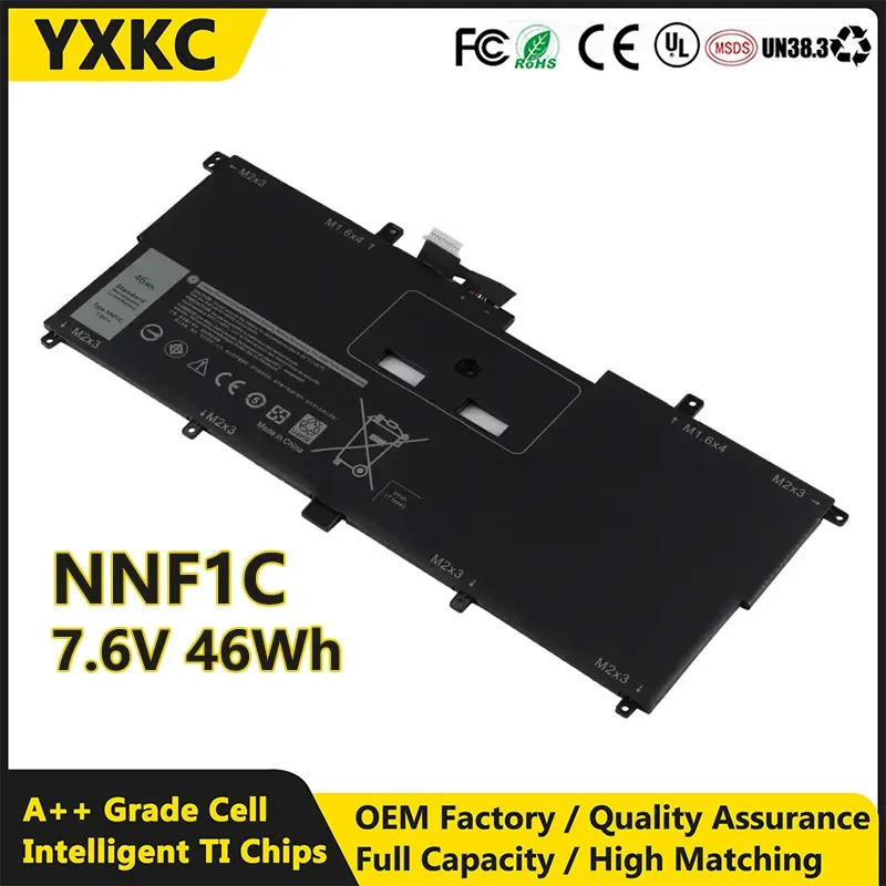 YXKC NNF1C 7.6V  laptop Battery for Dell XPS 13 9365 Series XPS 13-9365-D1605TS 13-9365-D1805TS 13-9365-D2805TS 13-9365-D3605TS