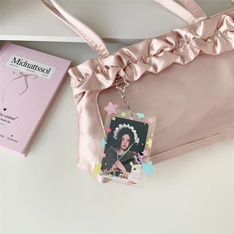 لطيف ملون ستار 3 بوصة حامل بطاقة الصور المعبود تخزين الصور عرض واقية قلادة منظم البطاقات الهدايا #3