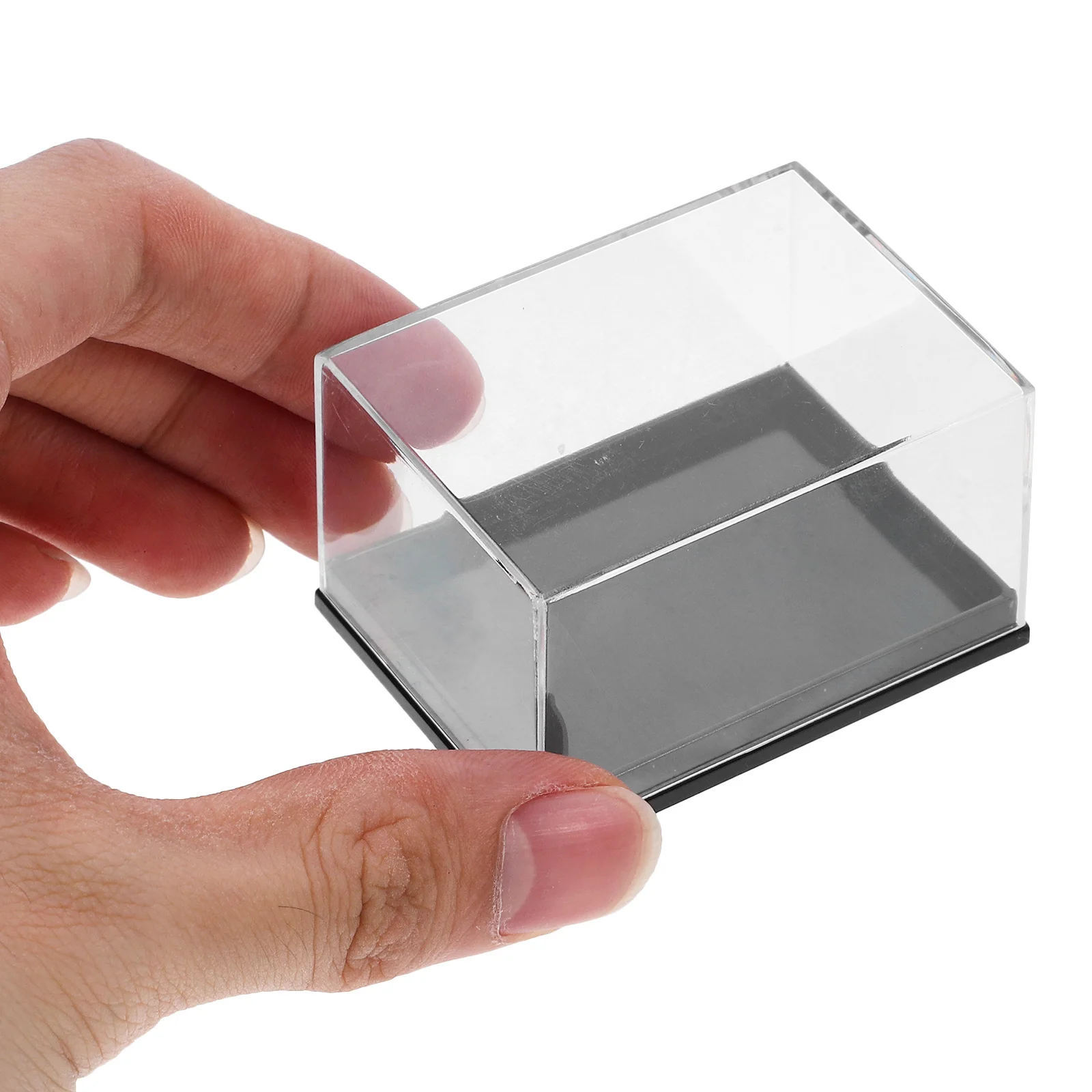 4개 세트 투명 표본 디스플레이 박스 적층형 보관 용기 광물 보석 샘플 정리함 소형 표본 케이스