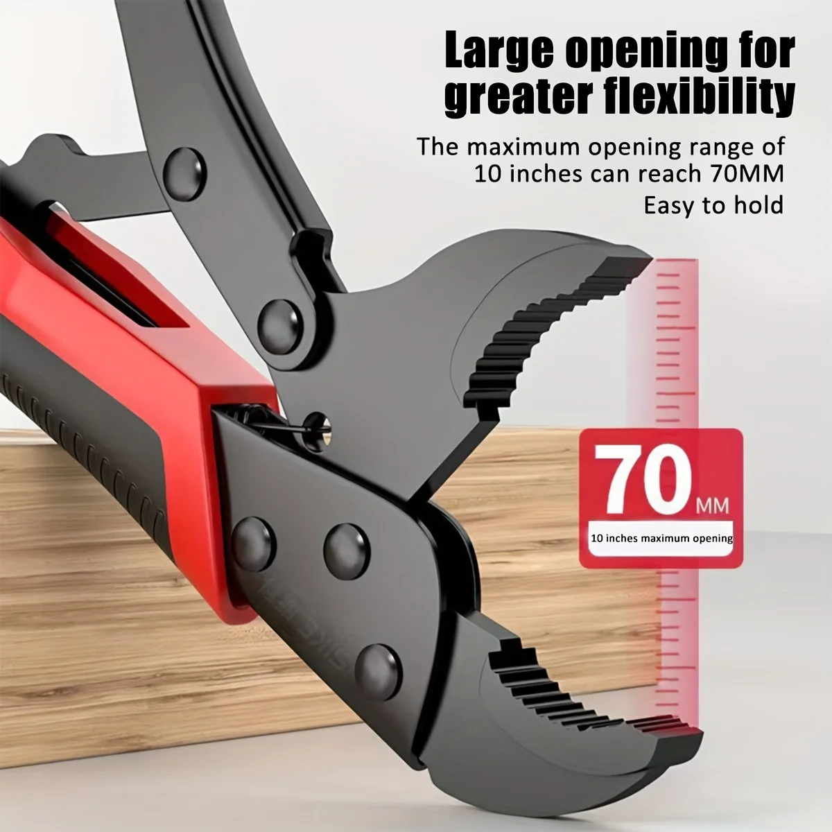 1-pack heavy-duty manual locking pliers, 10-inch electrophoresis straight and round jaw locking pliers