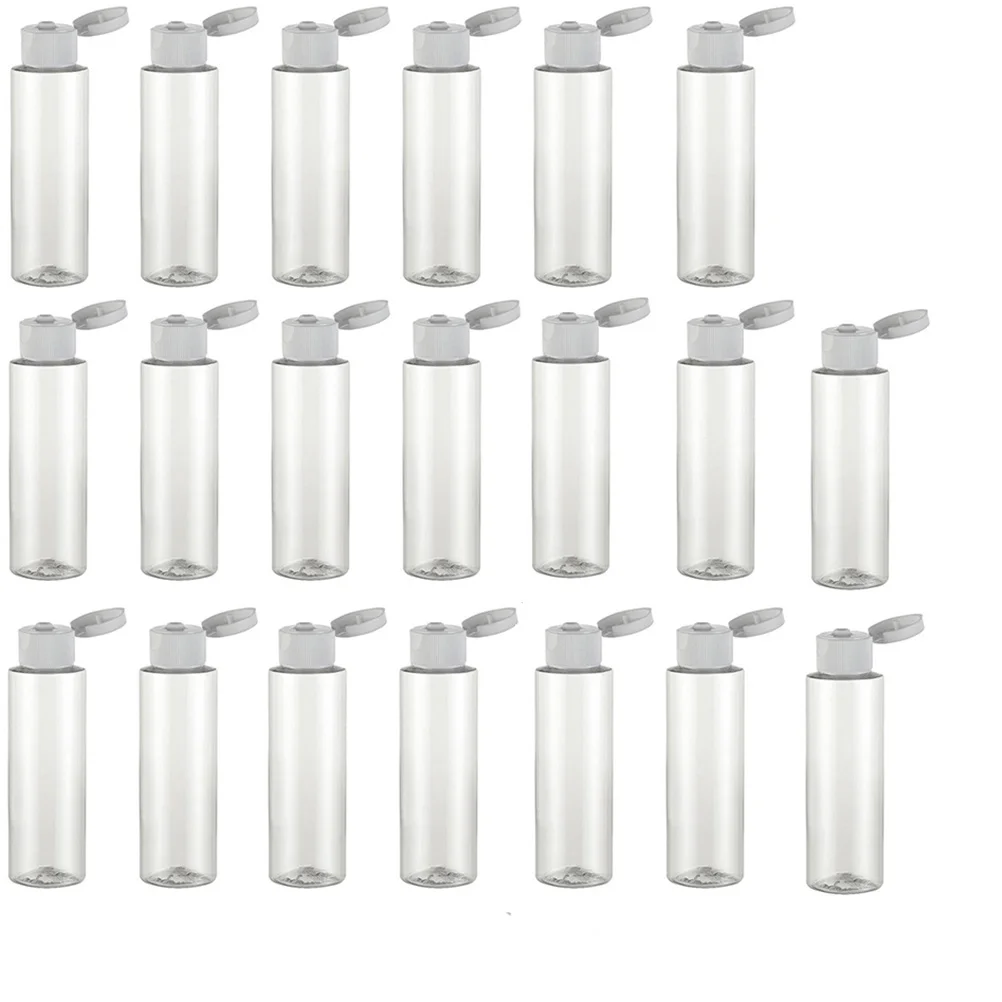 20 個フリップトップトラベルボトルポータブルコンテナシャンプーコンディショナーローショントイレタリー詰め替え可能再利用可能環境に優しい