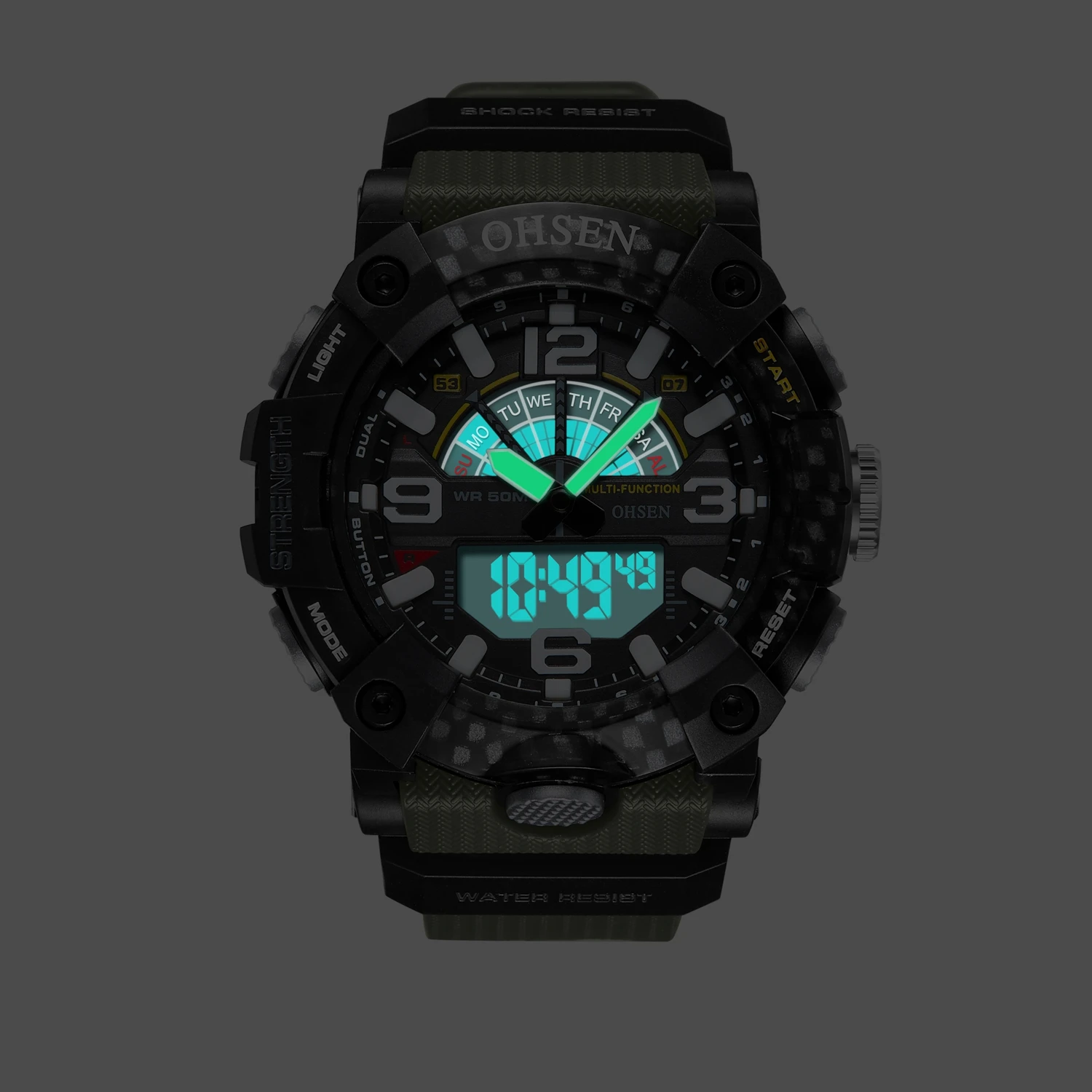 Outdoor Sport Watch for Men Waterproof Red Military Digital Wristwatches Relogio Masculino Tactical Dual Time Quartz Clocks