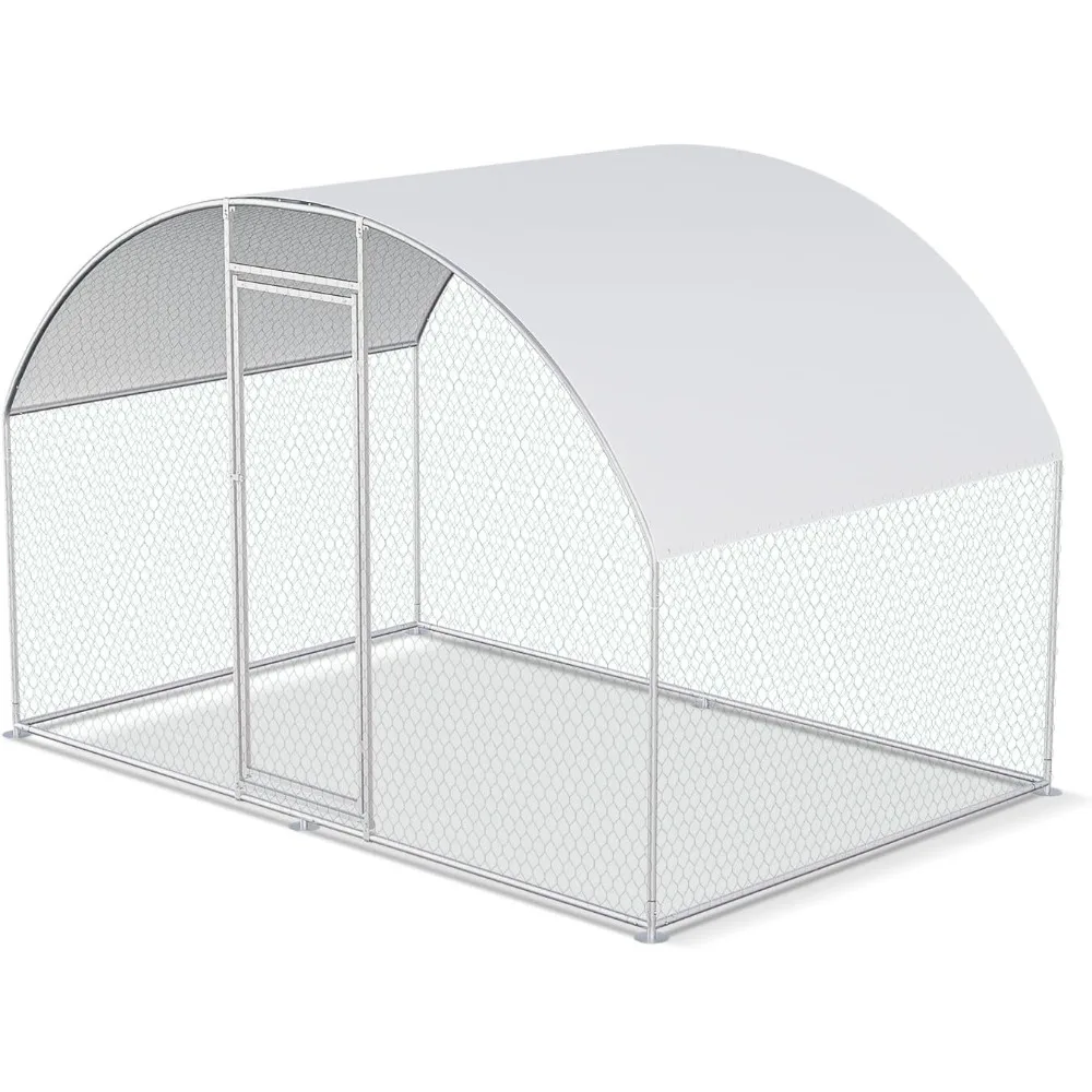 

Chicken Coop Large Metal Chicken House Chicken Coops for 6/10 Chickens Poultry Cage with Waterproof Cover for Rabbits Duck