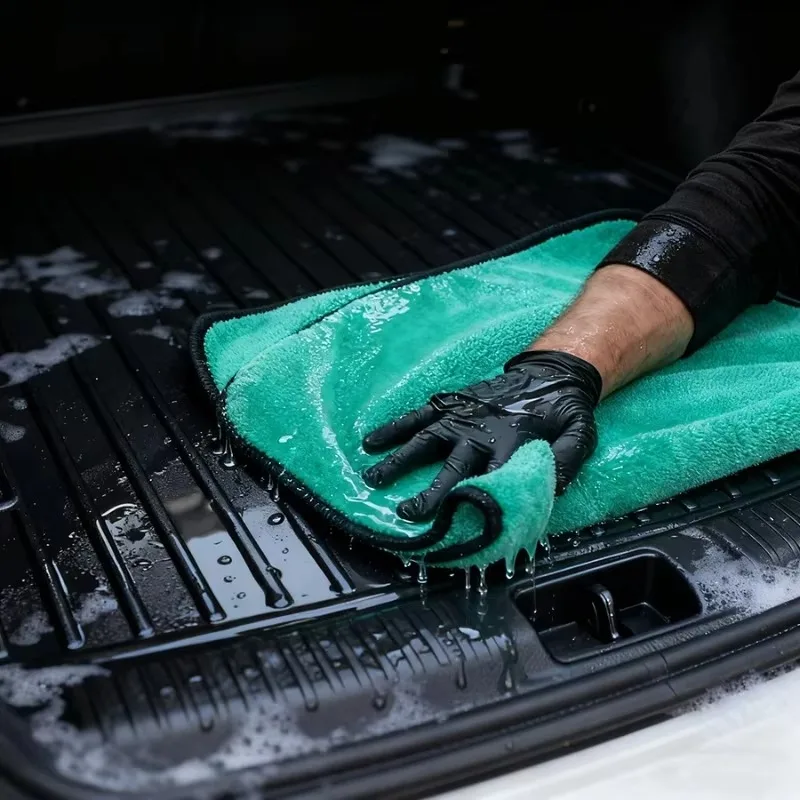 1400GSM Coral Fleece Deluxe Car Wash Microfiber Towel Plush Cleaning Drying Cloth Car Care Cloth Detailing Polishing