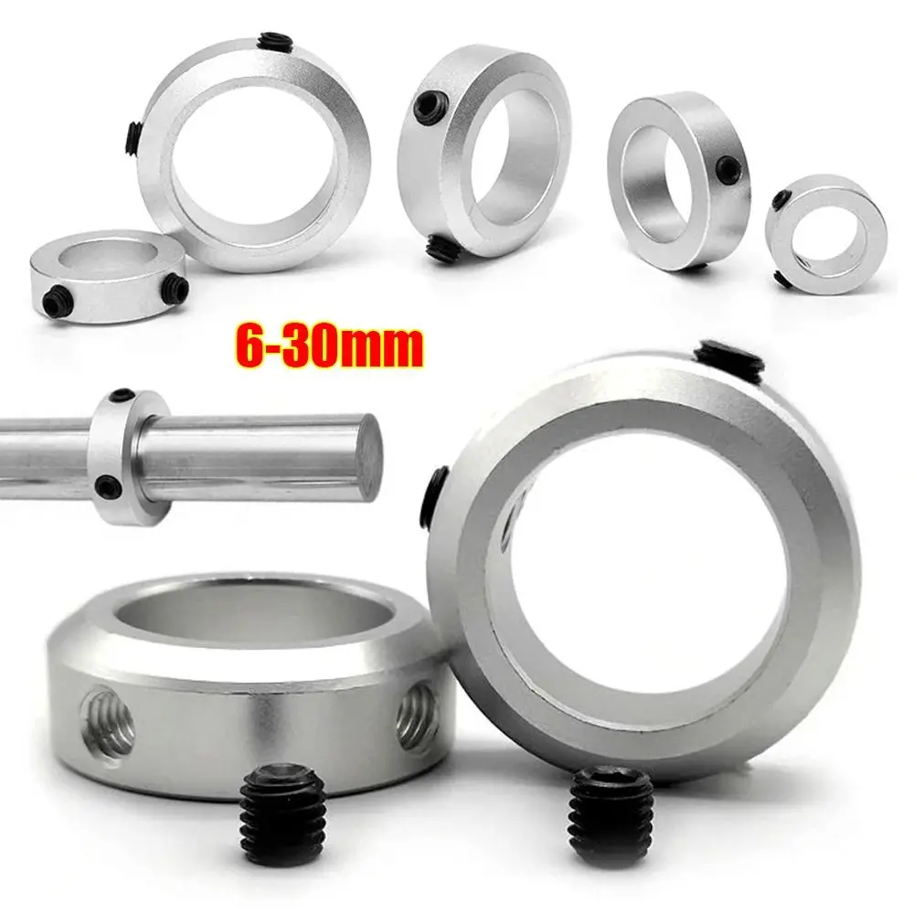 1Pcs Aluminum Alloy Fixed Locking Limit Ring 6-30mm Diameter Retainer Locator Shaft Collar Stop Screw Type Retaining Ring