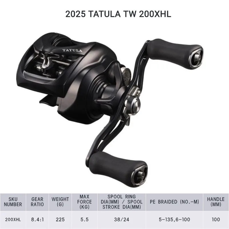 2025 DAIWA TATULA TW 200 200L 200H 200HL 200XH 200XHL Baitcast
