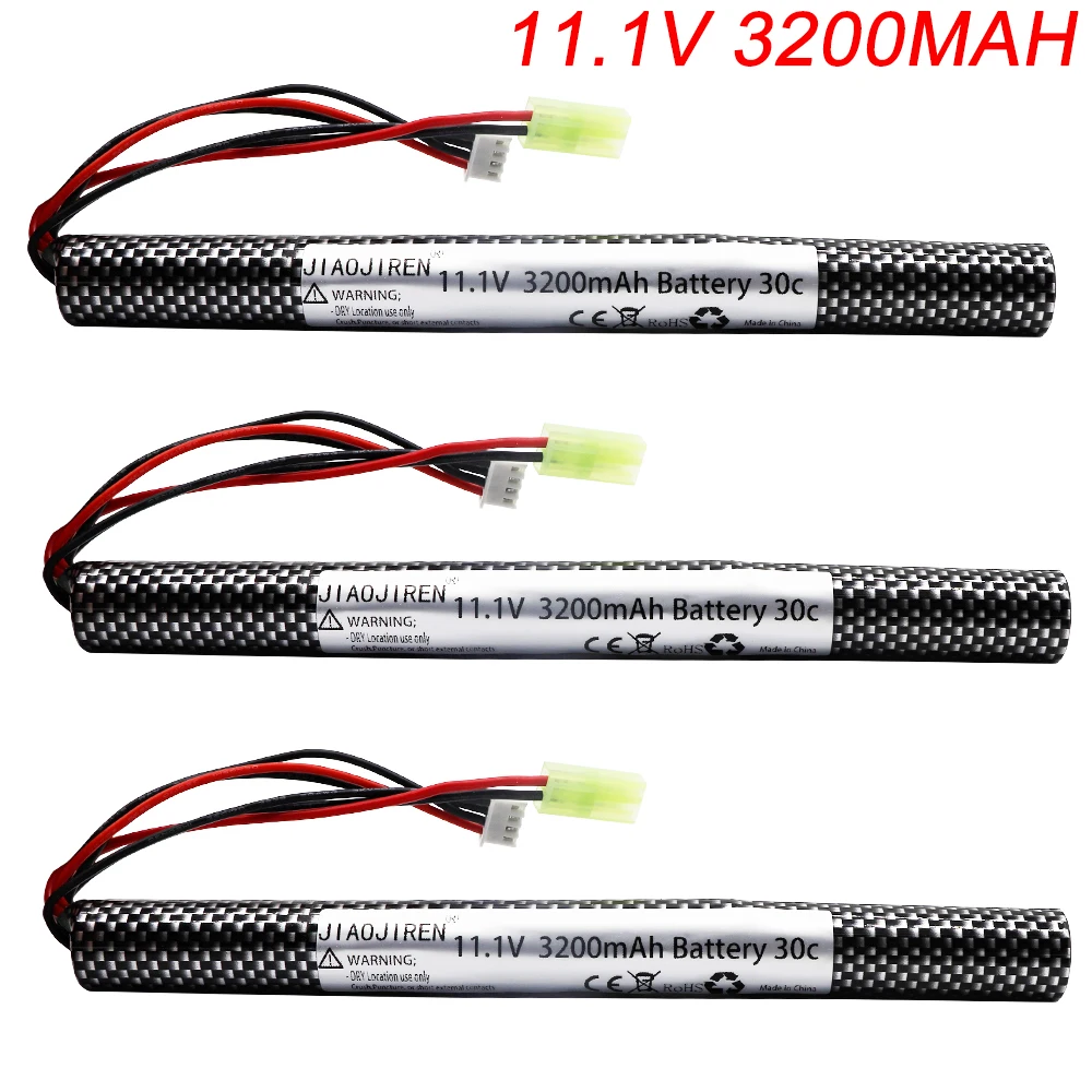 3S 11.1V 3200MAH 18650 40C high capacity Lipo Battery For AKKU Mini Airsoft Gun Battery RC model 40C accessories 1-3PCS