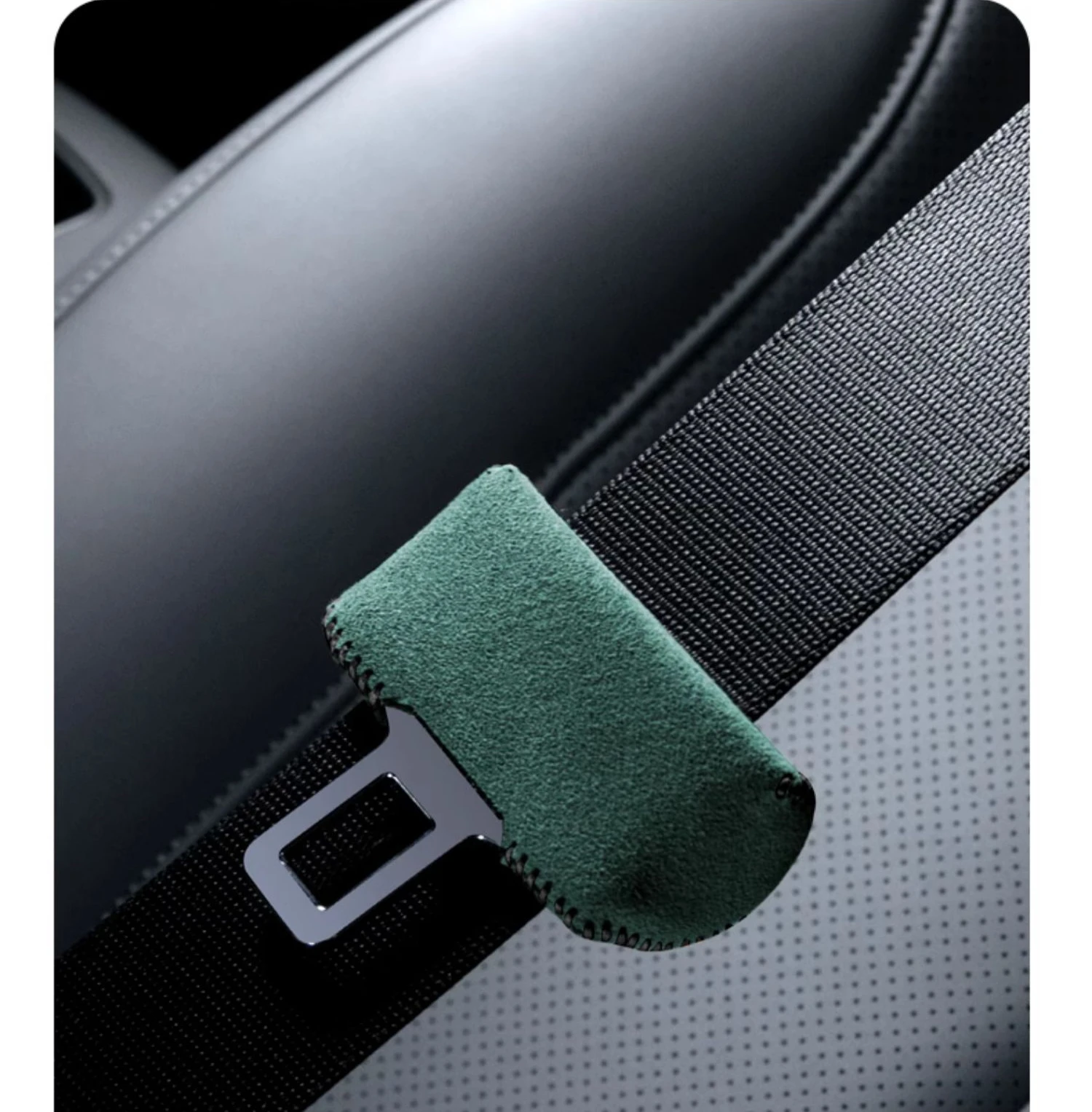 Suitable For BYD Han EV DMI 2021 2022 2023 Front Row 2 Pieces Suede Car Remote Key Case Cover Special for Key Accessories