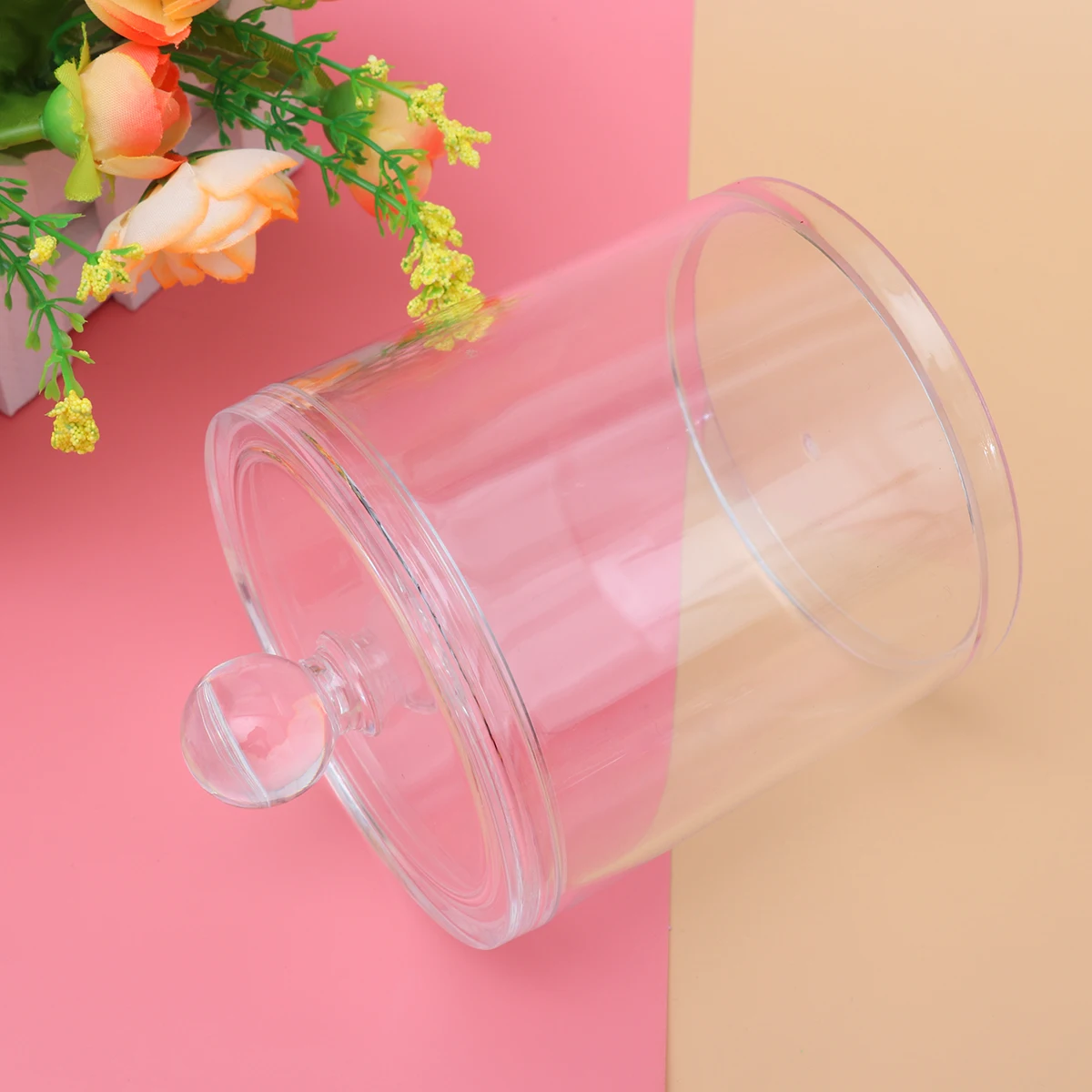 

Storage Box Transparent Plastic Container for Candies Snacks Toothpick Swab Home Decor Easy Clean Smooth Design