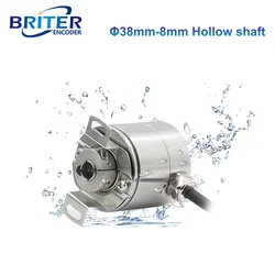 Waterproof single turn 8mm blind hollow Rotary Absolute Encoder Interface Angle Measurement Wide Voltage High Resolution