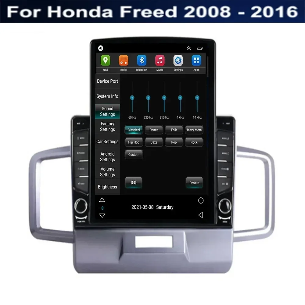 9.7 "Android 13 สําหรับHonda Freed 2008-2016 Teslaประเภทรถวิทยุเครื่องเล่นวิดีโอมัลติมีเดียนําทางGPS RDSกล้องไม่มีDvd