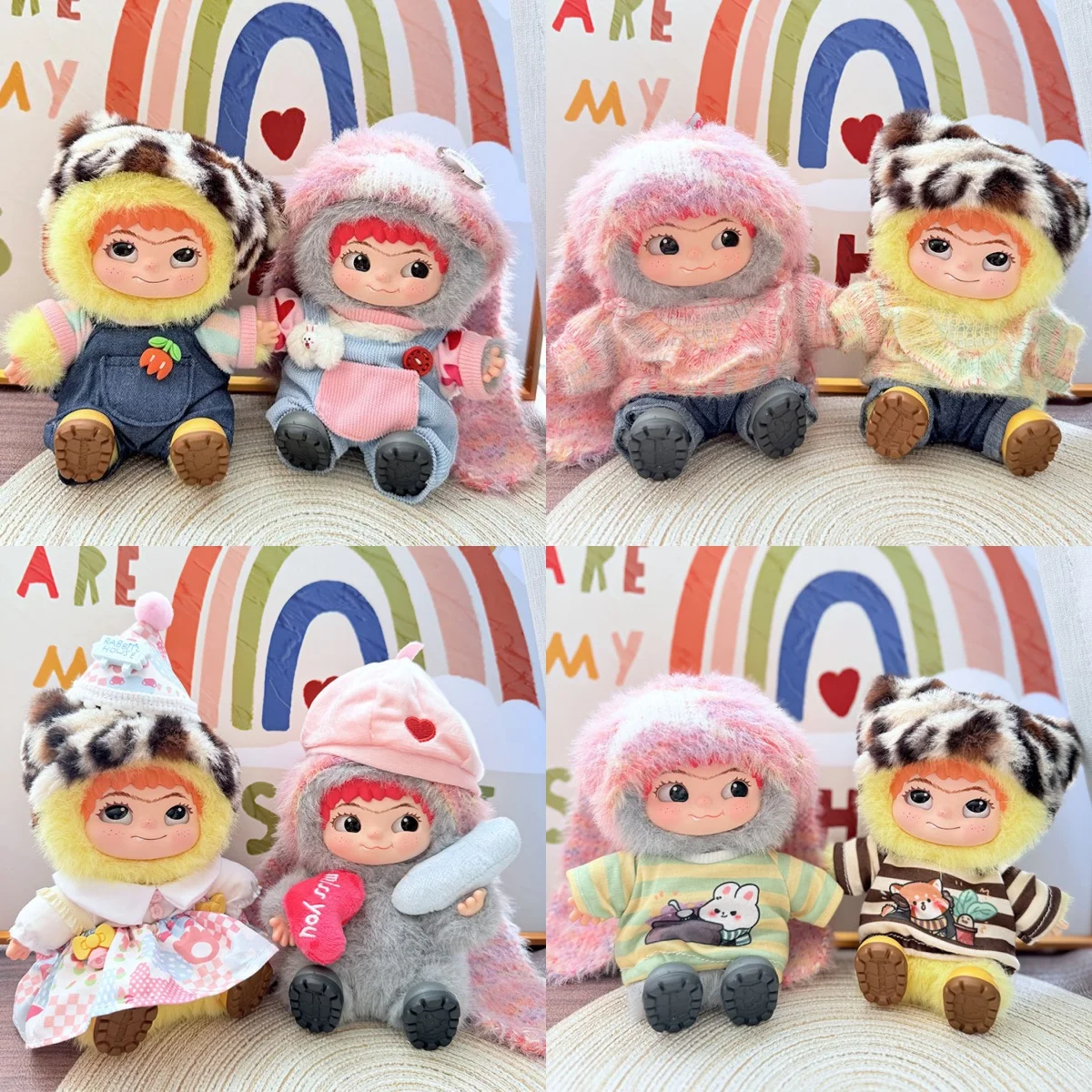 

Wakuku Cute Cotton Doll Clothes 20cm Doll Outfit Plush Trendy Hat Apparel Skirt Accessories Collectible Figure Toy Gift