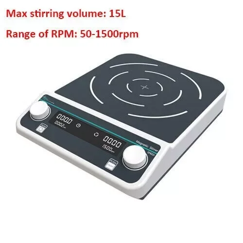 Magnetic Stirrer Large Capacity Magnetic Mixer Lab Stirrer Shaker 15L 50-1500rpm Magnet size range 60MM Power 20W