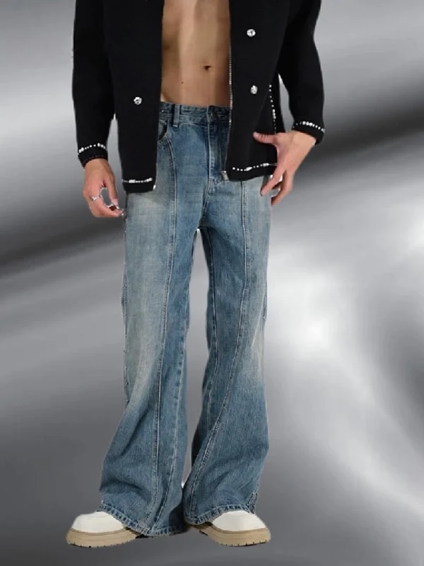 

Мужские джинсы Waed в американском ретро-стиле, свободные, прямого кроя, повседневные, универсальные, весна 2026, новая модная городская модель, удобная посадка