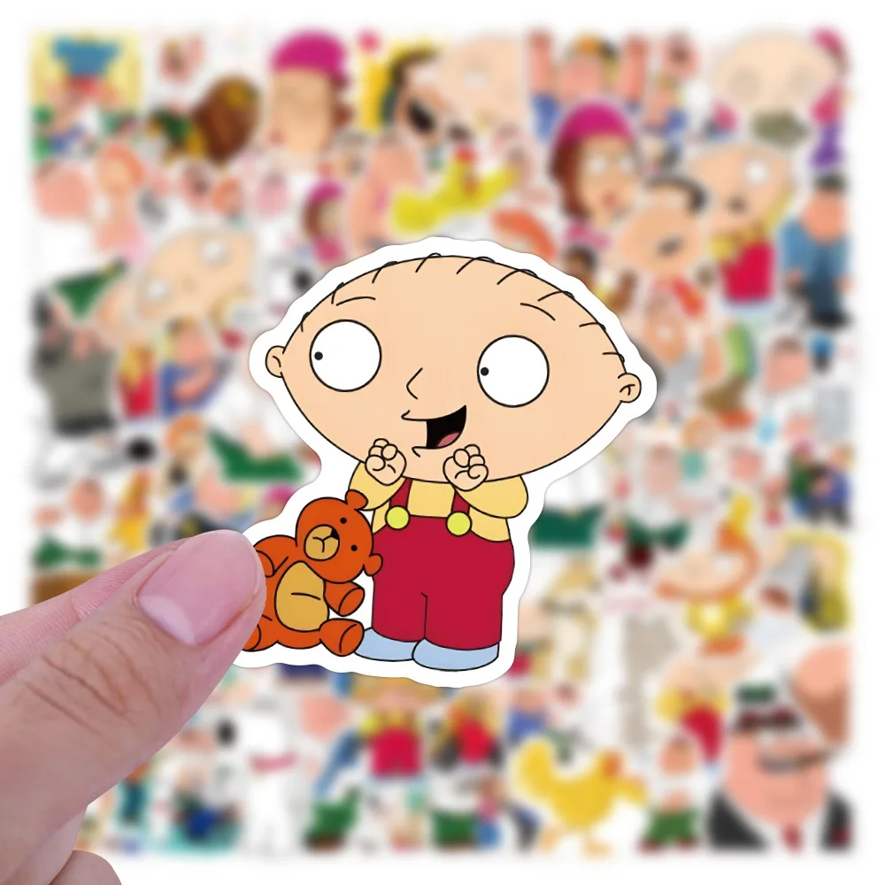 10/55/110PCS  Family Guy Sticker Cartoon Graffiti Decoration Motorcycle Skateboard Luggage Guitar Water Cup Waterproof Decal