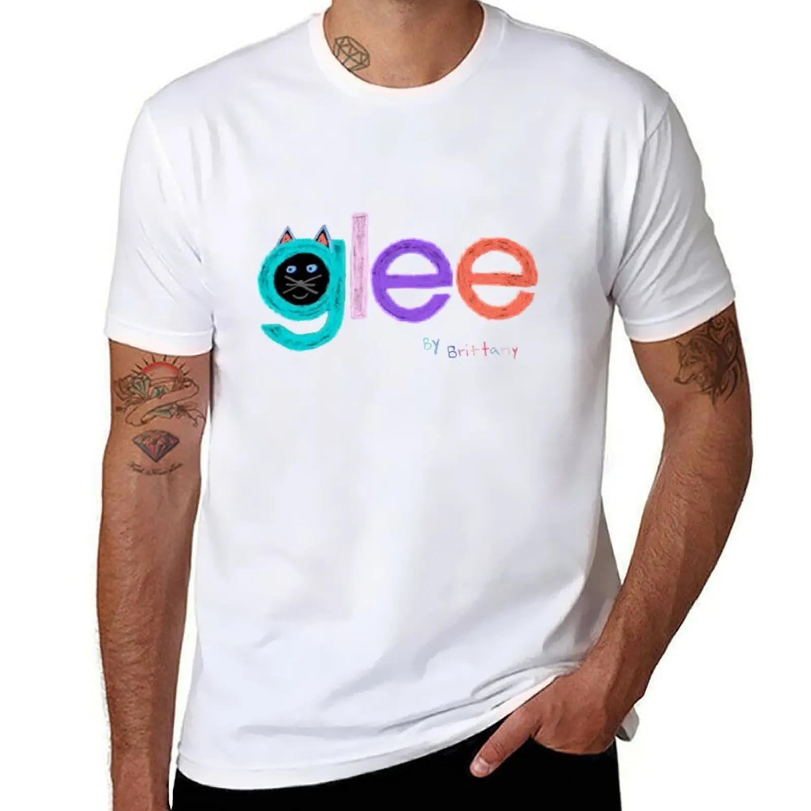

Glee logo by brittany T-Shirt t shirt custom print funny t shirts cotton T-Shirt