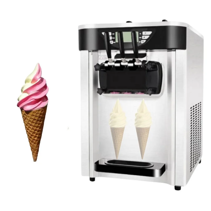صانع الآيس كريم التجاري الاحترافي أفضل آلة صنع الآيس كريم سطح الطاولة آلة الآيس كريم الناعمة آلة الزبادي