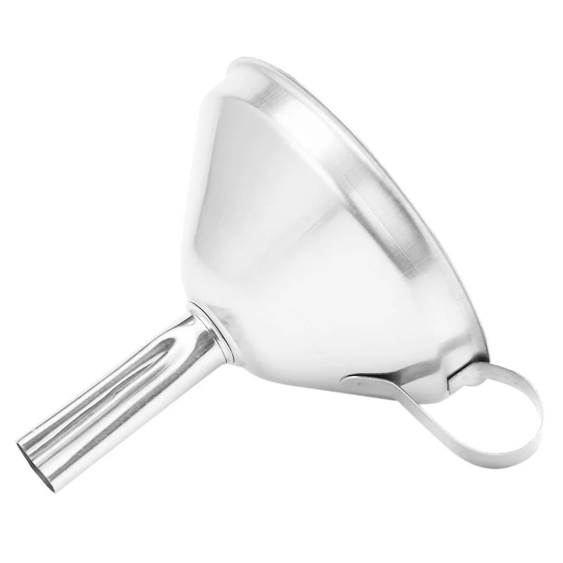 Stainless Steel Kitchen Funnel With Detachable Filter For Transporting Liquids& Fluid, Adding Ingredients Jams And Marmalades To